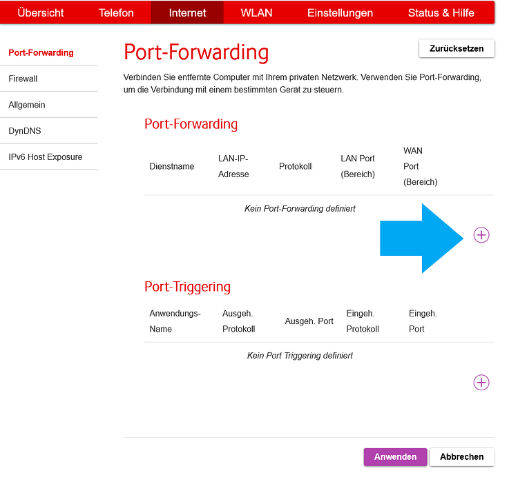 FAQ Wie schalte ich mit einer Vodafone Station die Ports frei